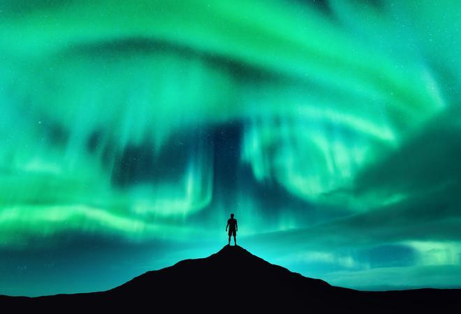 Las auroras boreales iluminan el cielo de Noruega