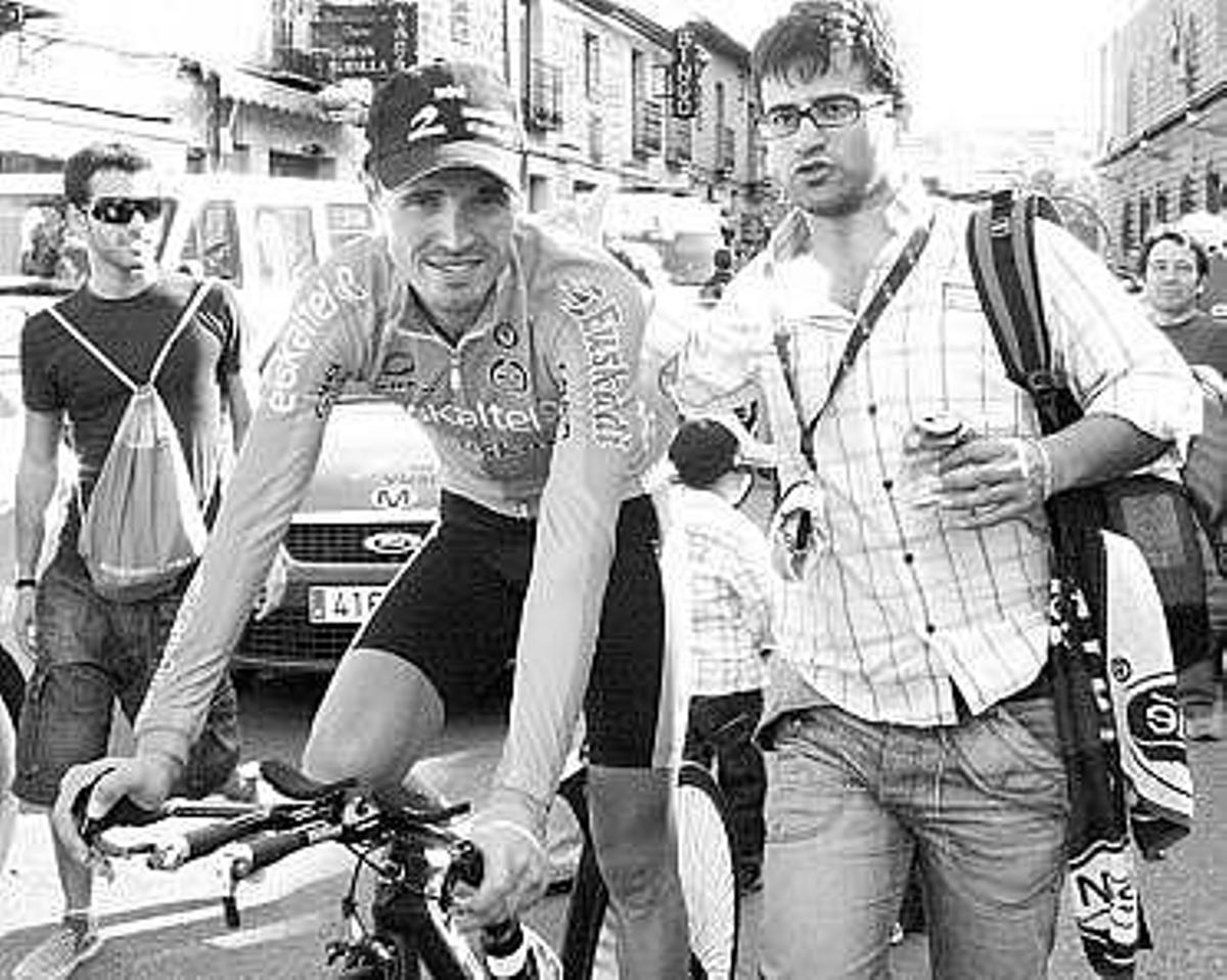 Samuel Sánchez, tras ser segundo en la contrarreloj de Toledo en la Vuelta.