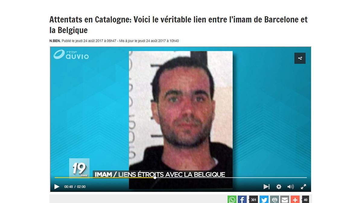 Imagen de la información publicada por La Derniere Heure sobre Abdelbaki Es Satty, el imán de Ripoll. Imagen de la información publicada por La Derniere Heure sobre Abdelbaki Es Satty, el imán de Ripoll.