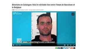 Imagen de la información publicada por La Derniere Heure sobre Abdelbaki Es Satty, el imán de Ripoll.