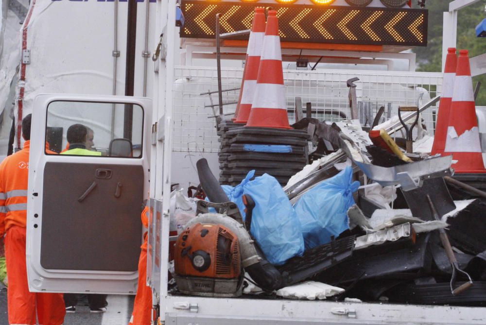 Accident amb matèries perilloses a l'autopista AP-7