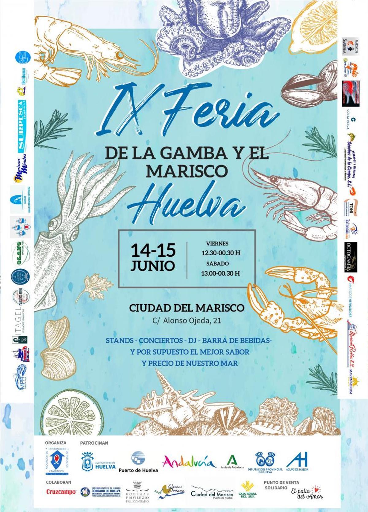 Cartel de la IX Feria de la Gamba y el Marisco