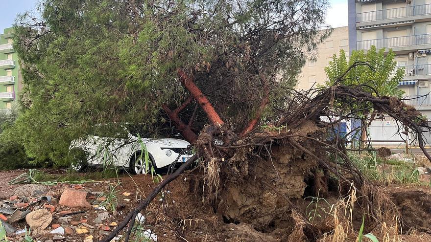 Imágenes del episodio de aguacero y granizo en Castellón