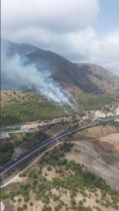 Incendio forestal en El Higuerón en Mijas