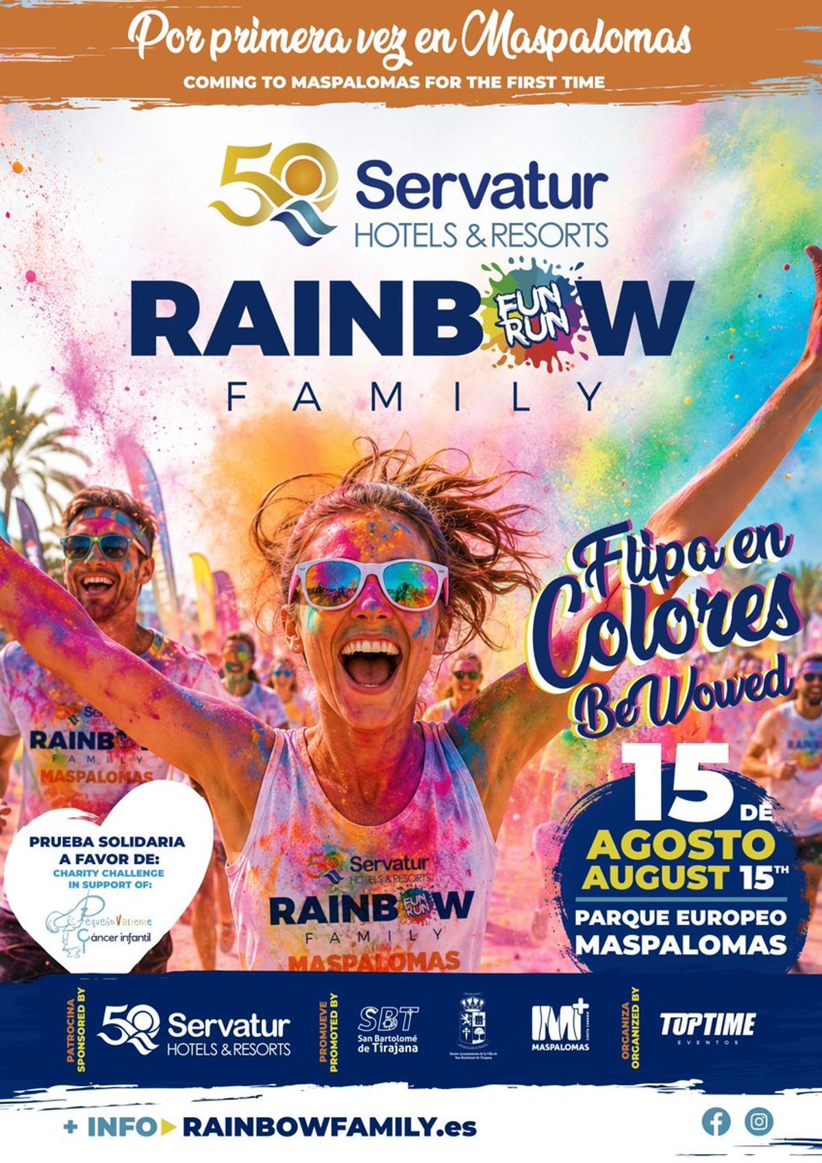 Maspalomas estrena una carrera de colores para ayudar a niños con cáncer
