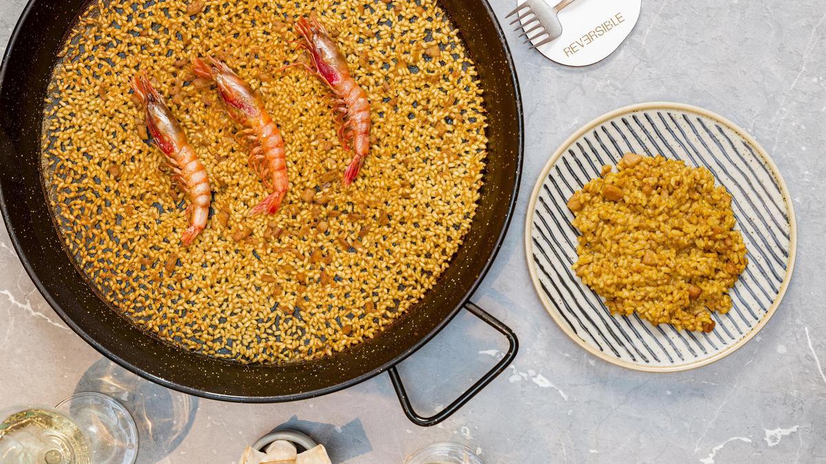 El arroz de gamba roja de Reversible.