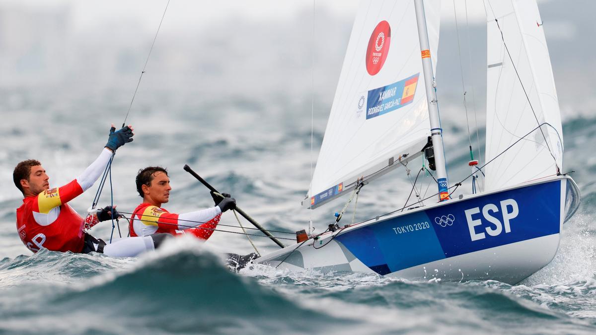 Xammar y Rodríguez, durante una regata.