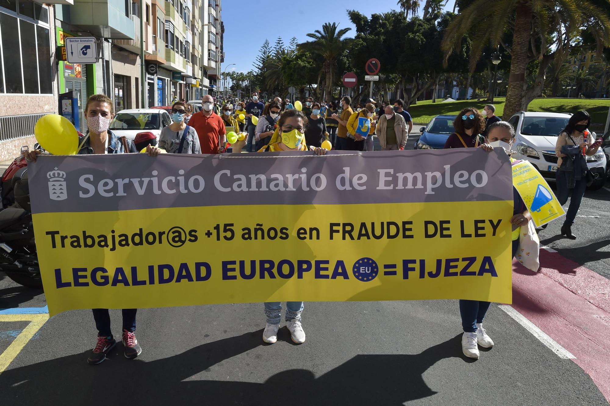 Manifestación de empleados públicos en Las Palmas de Gran Canaria