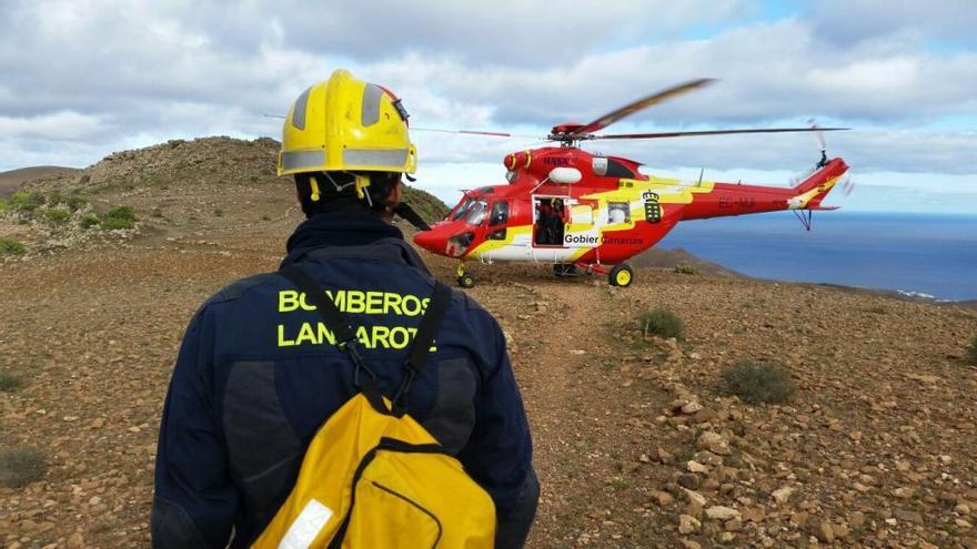 Rescate de una senderista entre Las Casitas y Femés