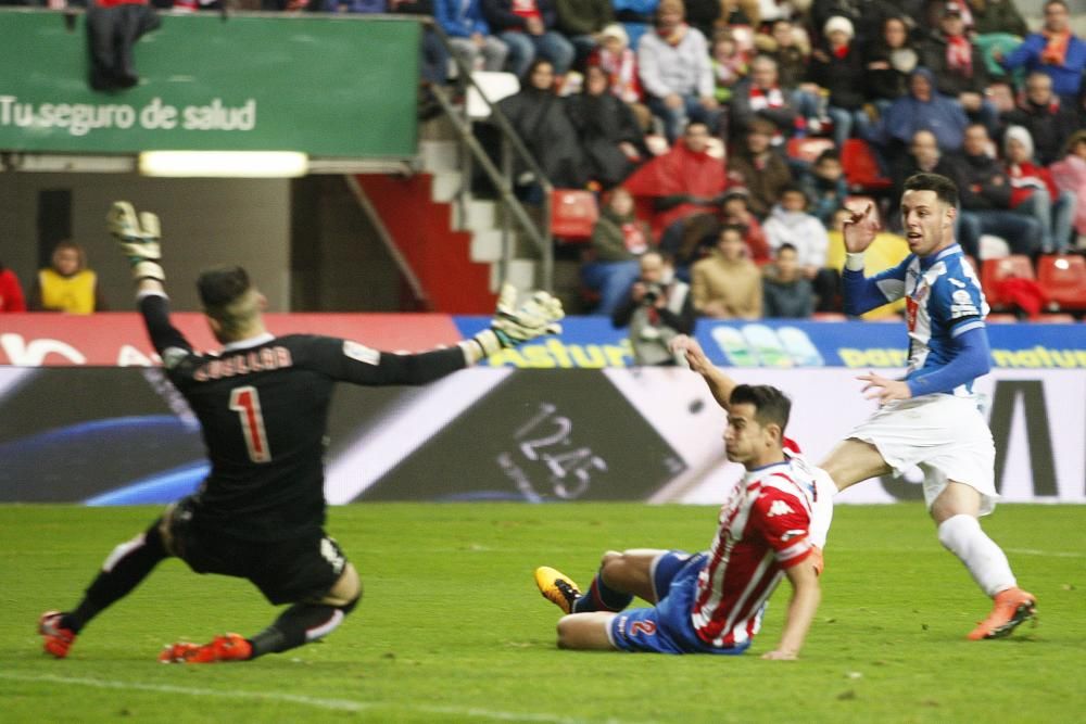 El Sporting cae ante el Espanyol (2-4)