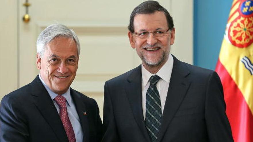 Mariano Rajoy junto a Sebastián Piñera.