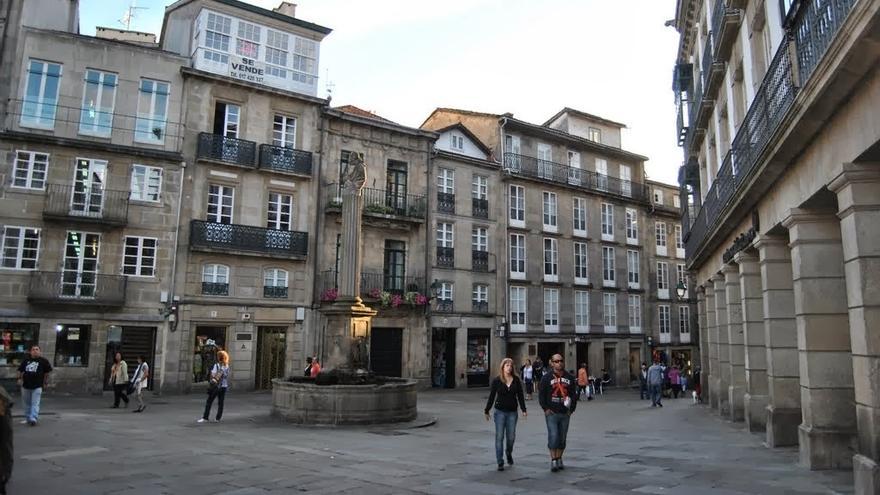 Praza de Cervantes en Santiago de Compostela
