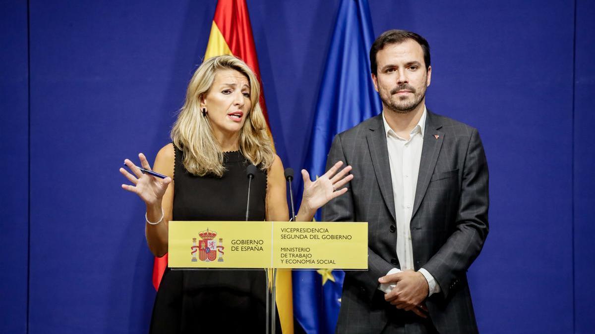 Yolanda Díaz y Alberto Garzón.