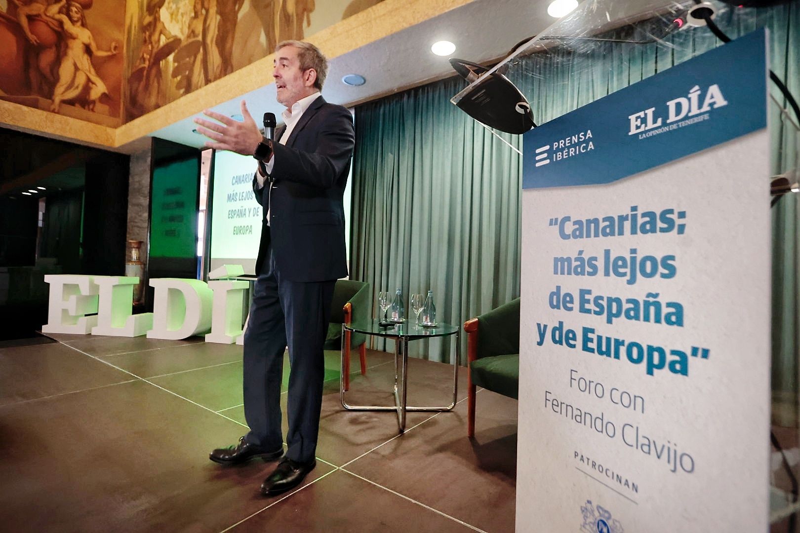 Fernando Clavijo en el Foro de  El Día 'Canarias; más lejos de España y Europa'