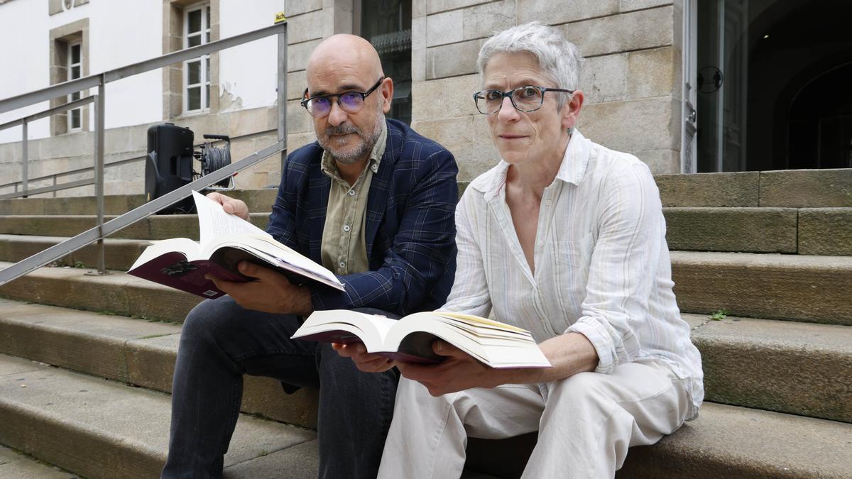 Francisco Castro e María Alonso Seisdedos, onte no MARCO.