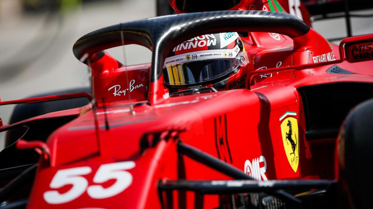 Carlos Sainz, durante los entrenamientos.