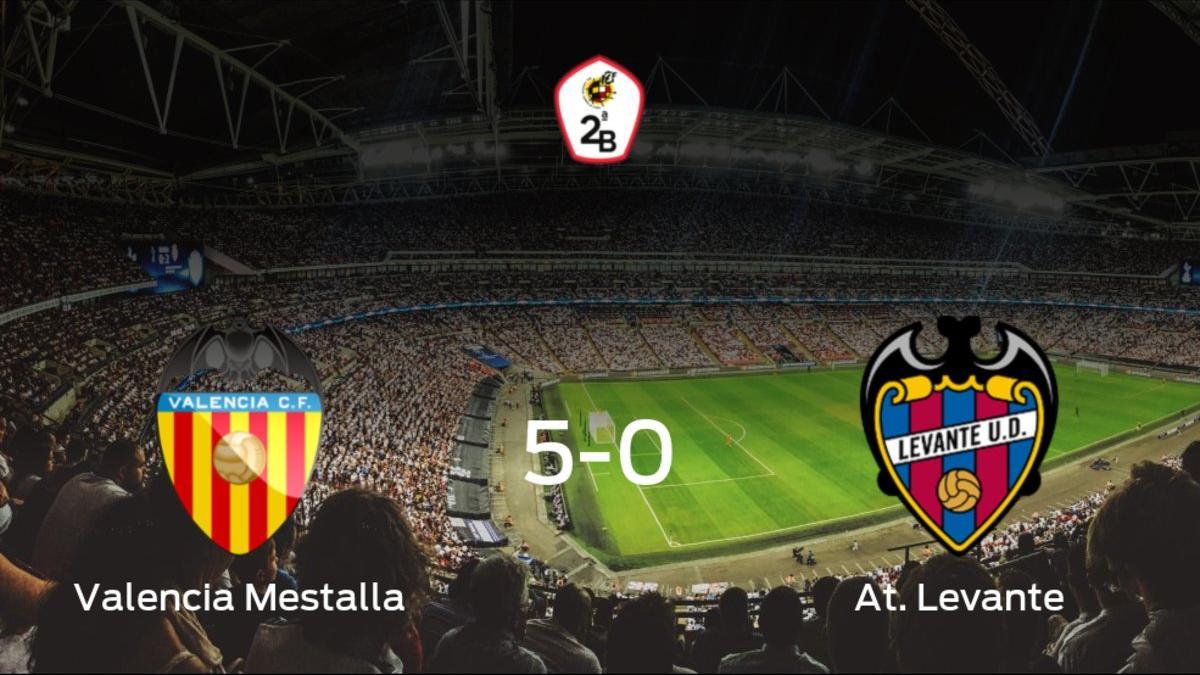 Tres puntos para el casillero del Valencia Mestalla tras pasar por encima del At. Levante (5-0)