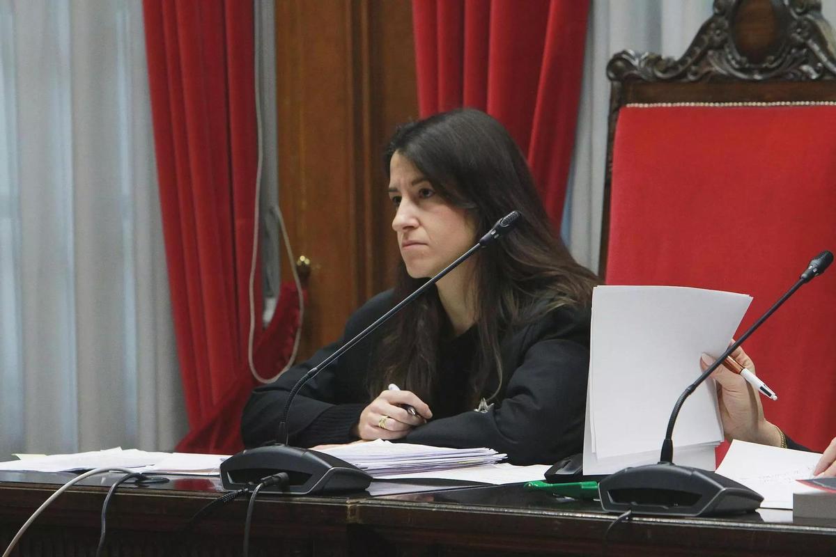 La fiscal, durante el juicio.