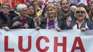 Primera huelga feminista de la historia en Barcelona.