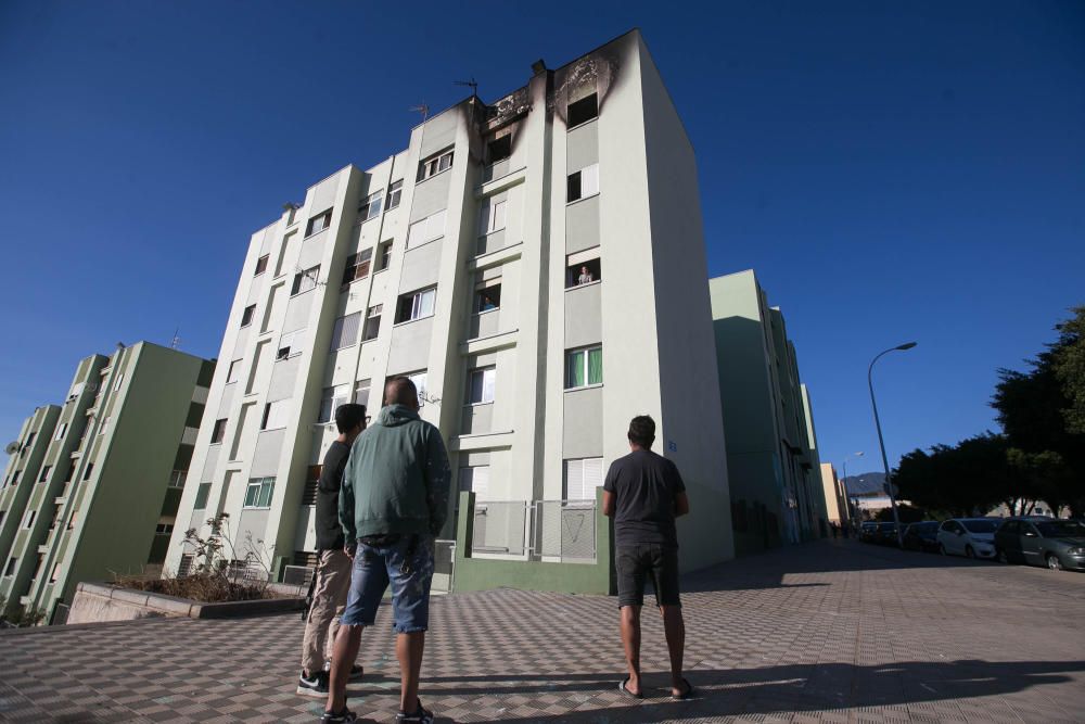 Incendio edificio de Añaza