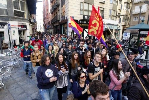 Protesta de estudiantes contra la LOMCE