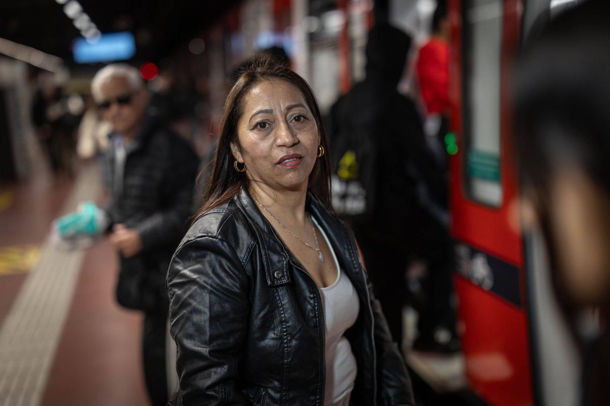 Imelda Ortega, en el metro, el pasado jueves.