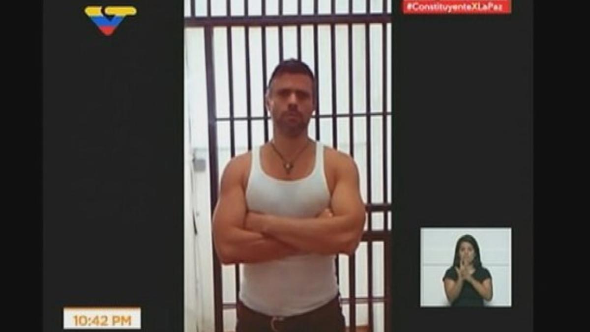 Imatges de la detenció de l’opositor Leopoldo López.