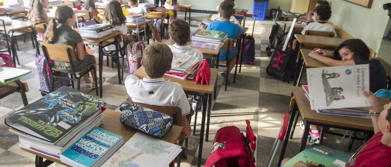 Alumnos de Educación Primaria durante una clase.