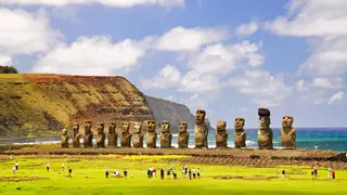 Los famosos moáis de Isla de Pascua, amenazados por la subida del mar