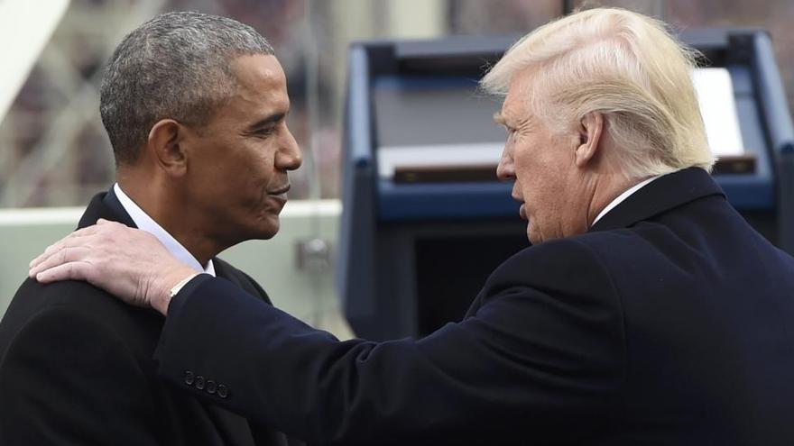 Barack Obama y Donadl Trump.