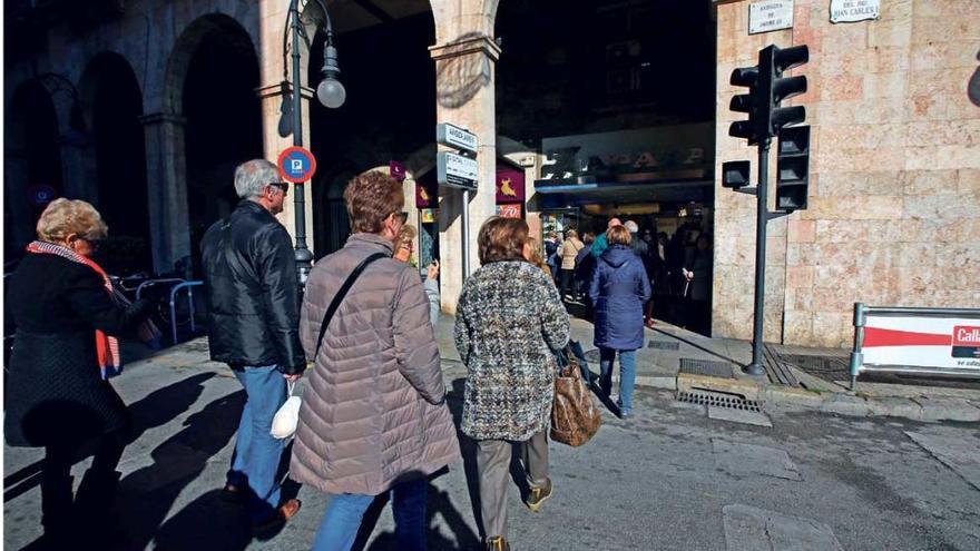 Sin luz en el centro por obras