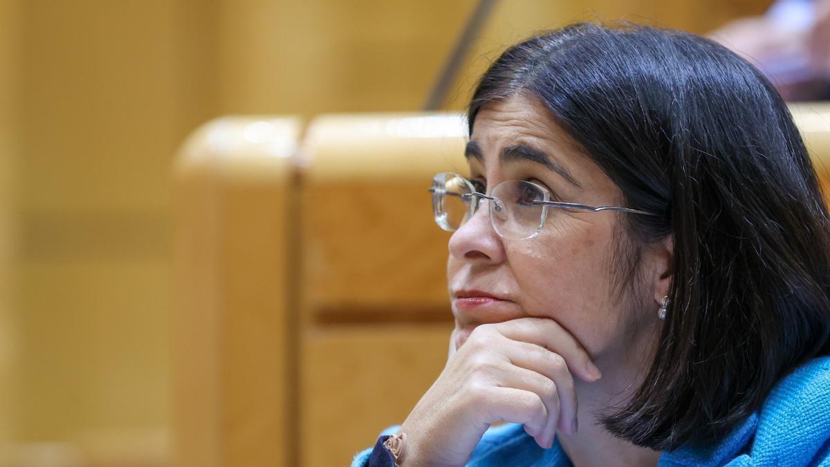 Carolina Darias en un pleno en el Senado