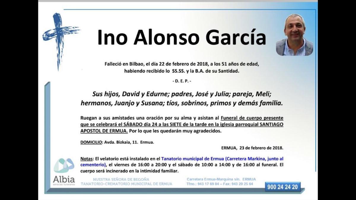 Recordatorio fúnebre del ertzaina Inocencio Alonso