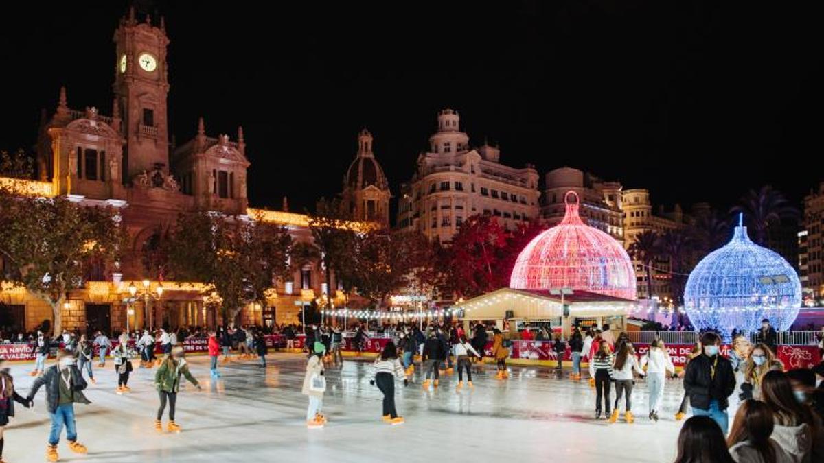 Pista de hielo de la plaza del Ayuntamiento