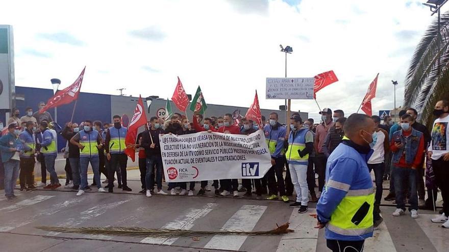 Una de las protestas realizadas por UGT en las ITV de Andalucía.