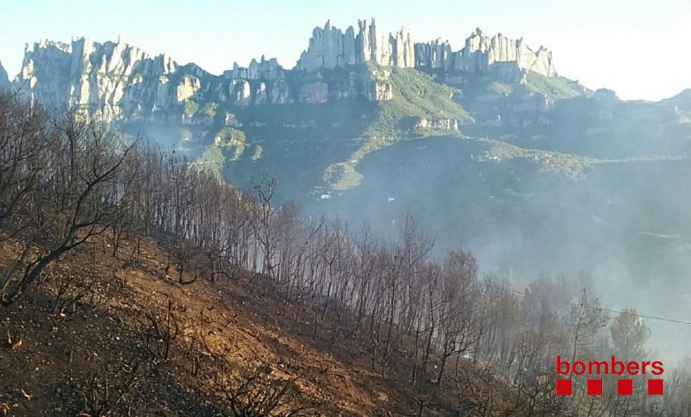 Incendi forestal a Marganell