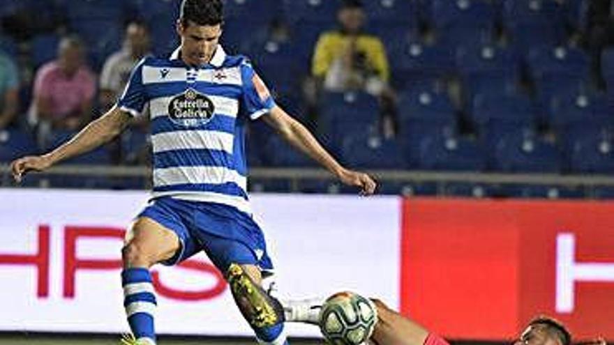 Vicente Gómez, ayer en el partido contra Las Palmas.