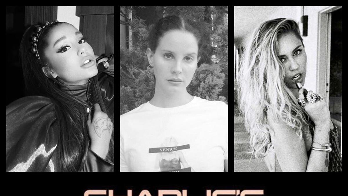 Ariana Grande, Lana Del Rey Miley Cyrus canción de 'Ángeles de Charlie'. Instagram @thegranderoom