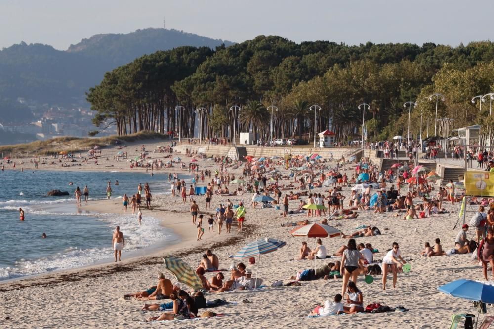 Final del verano a 30 grados en las Rías Baixas