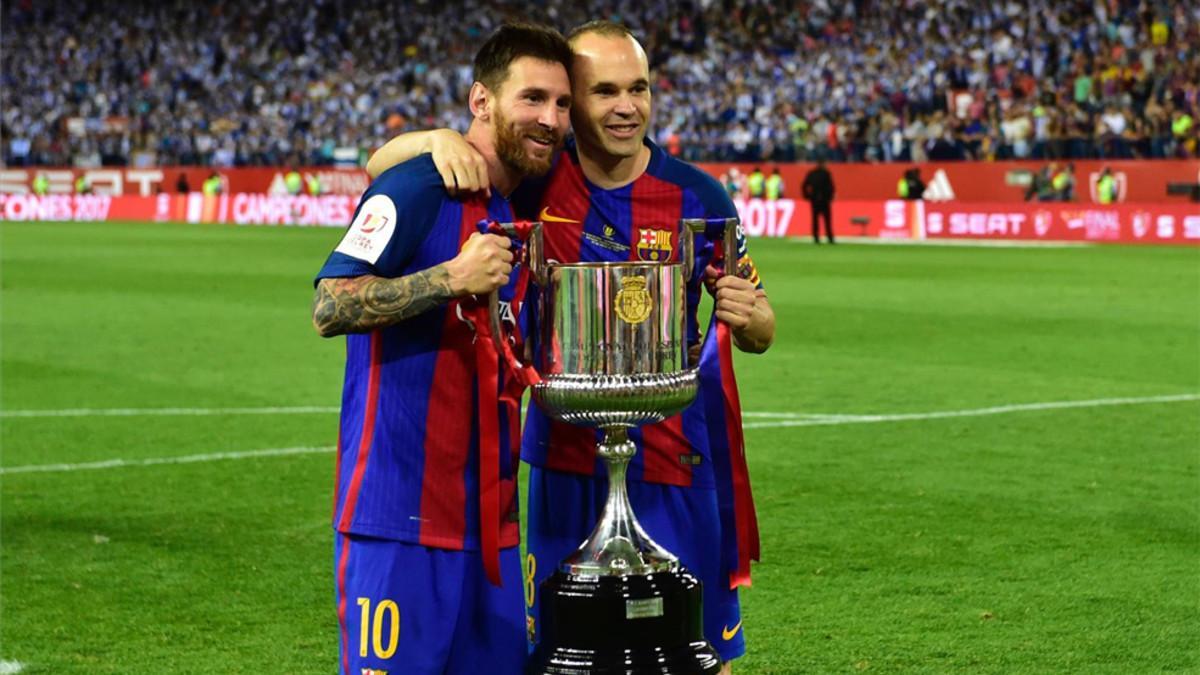Si Messi e Iniesta vuelven a levantar la Copa el 21 de abril, harán historia de nuevo