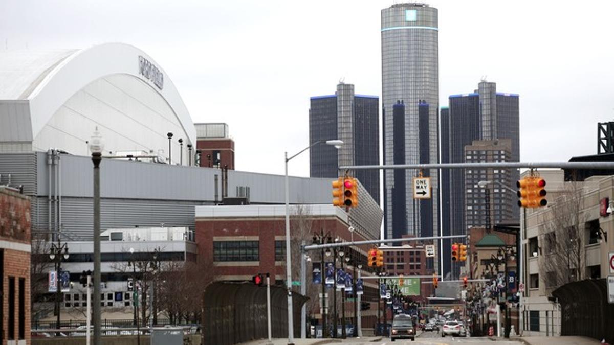 Las sedes de Ford y General Motors, en el centro de Detroit, este miércoles.