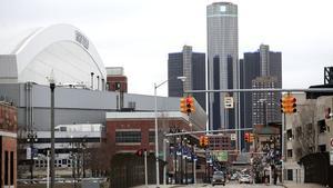 Las sedes de Ford y General Motors, en el centro de Detroit, este miércoles.