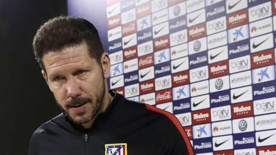 Simeone, ayer en Majadahonda. // Fernando Alvarado