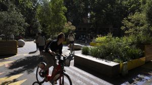 La movilidad de los ciclistas, uno de los retos a resolver en el nuevo diseño de la plaza.