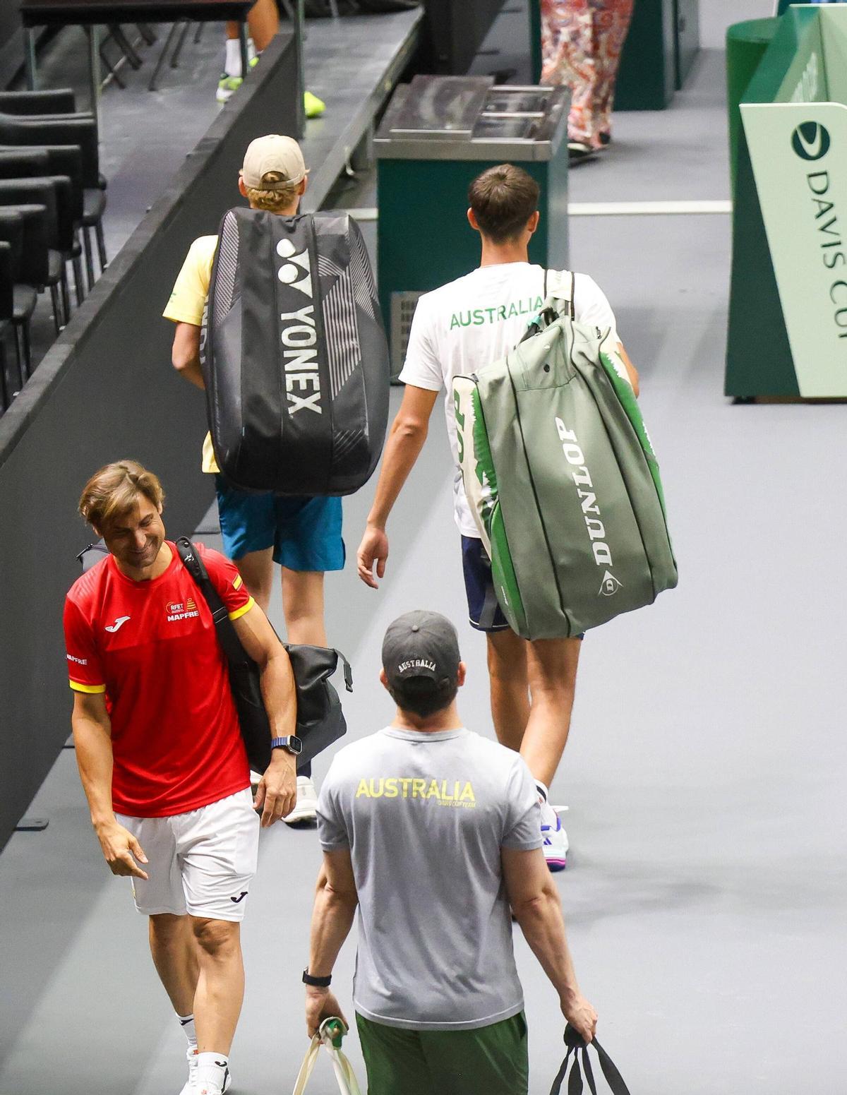 Copa Davis en València: España entrena por segundo día en La Fonteta