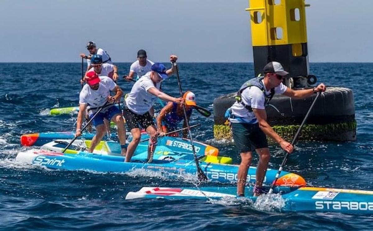 Los competidores, en pleno esfuerzo