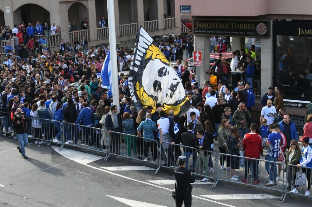 Así fue el recibimiento al Dépor en Riazor