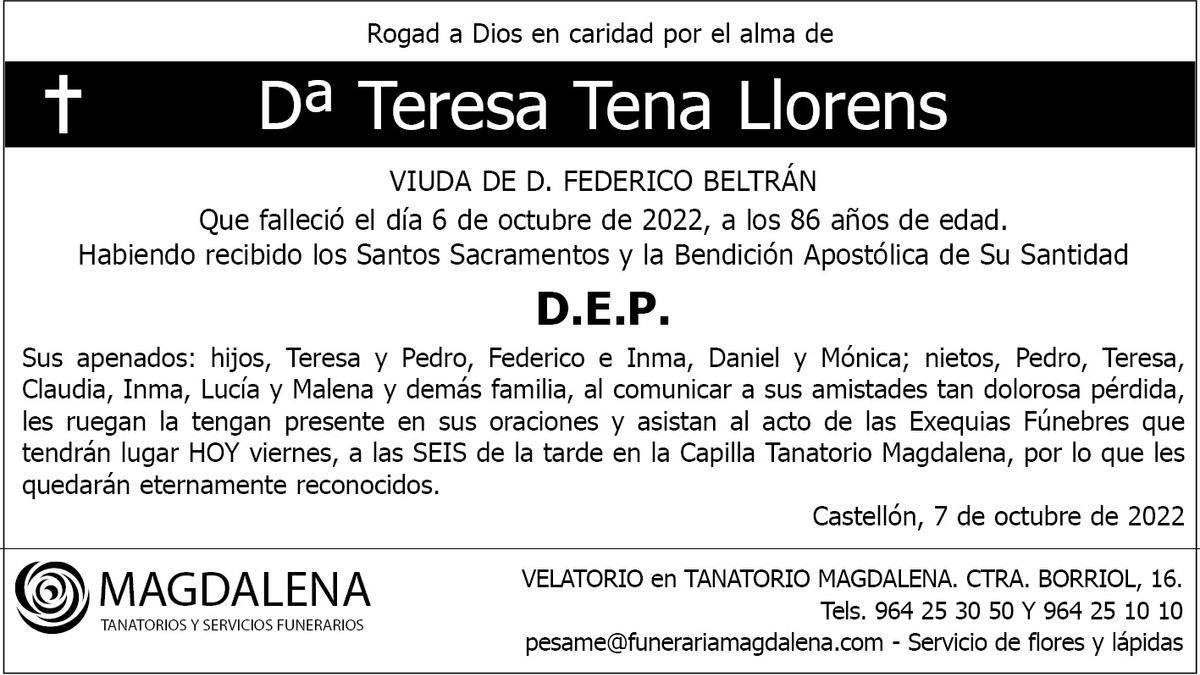 Dª Teresa Tena Llorens