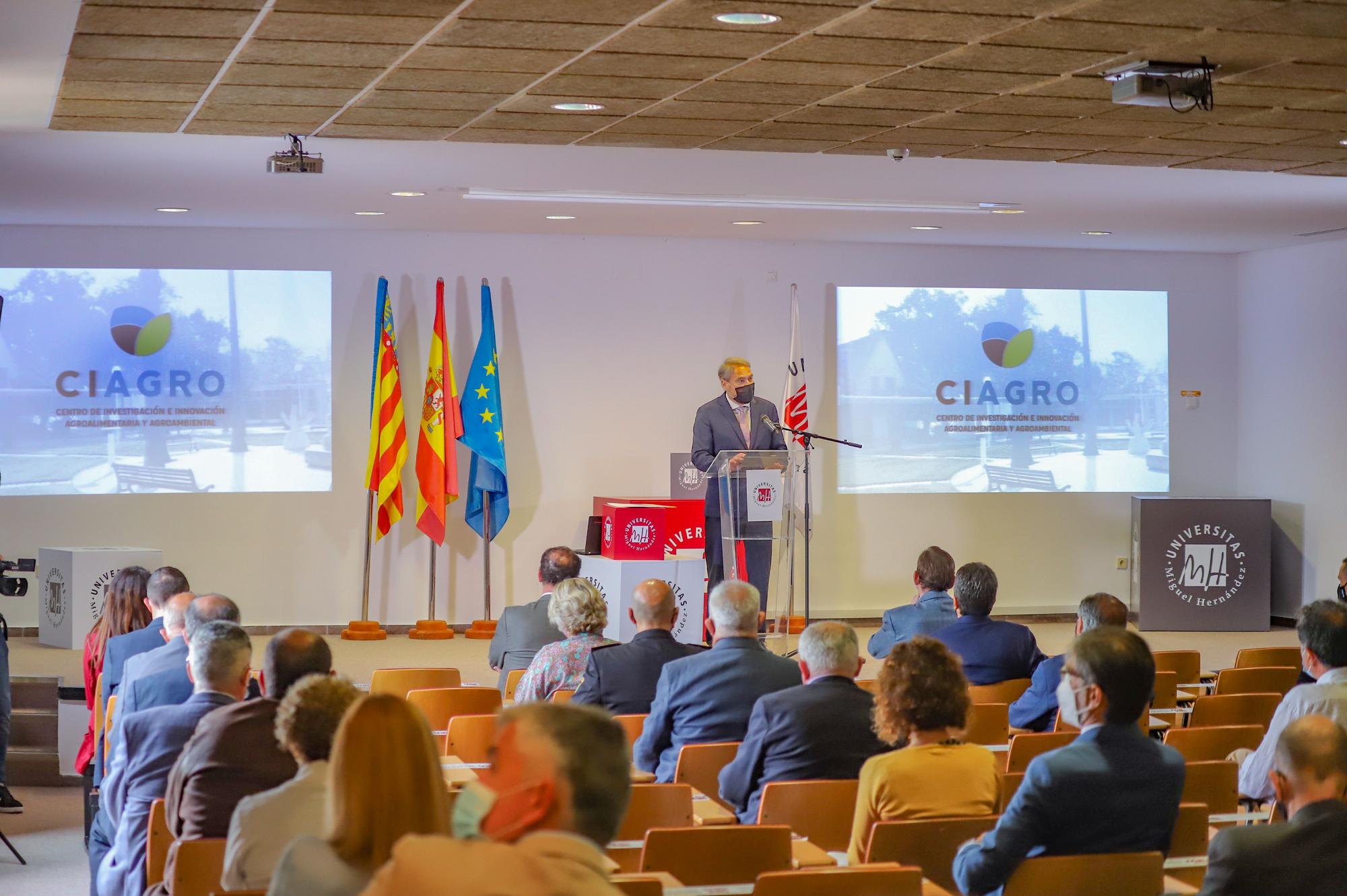 La UMH presenta en el campus de Orihuela el Centro de Investigación e Innovación Agroalimentaria y Agroambiental