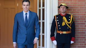 Pedro Sánchez, en el palacio de la Moncloa.